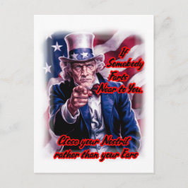 白 赤 青 Uncle Sam on a シーズンポストカード