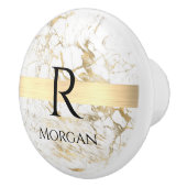 白/金ゴールド大理石、金ゴールドバー、黒名&モノグラム セラミックノブ (右)