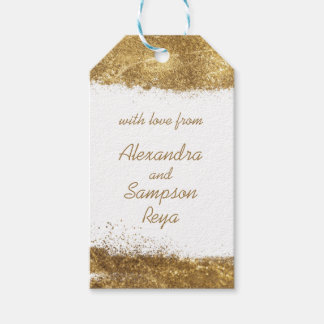 白(金ゴールド) ギフトタグ