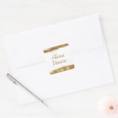 白(金ゴールド) スクエアシール (封筒)