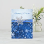 白、銀、青の雪結婚片 招待状 (スタンド正面)