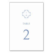 白+青モダンフローラ結婚 テーブルナンバー (正面)