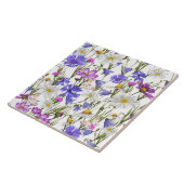 白・青・紫の野草植物学  タイル (側面)