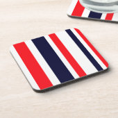 白、青、赤の各ストライプ色 コースター (左側)
