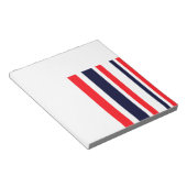 白、青、赤の各ストライプ色 ノートパッド (アングル)