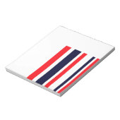 白、青、赤の各ストライプ色 ノートパッド (回転)