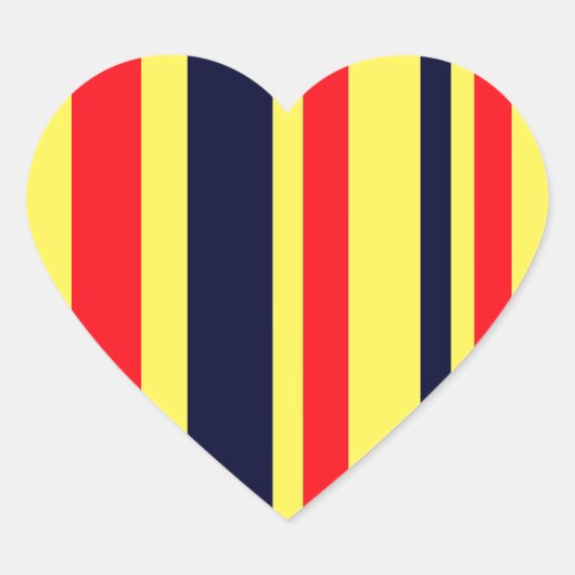 白、青、赤の各ストライプ色 ハートシール (正面)