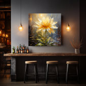 白/黄色の花 キャンバスプリント