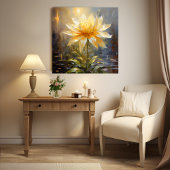 白/黄色の花 キャンバスプリント