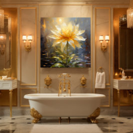 白/黄色の花 キャンバスプリント