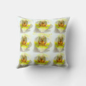 白/黄色の蘭のフローラサンダー_コーブ クッション (裏面)