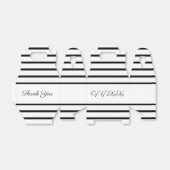 白(黒いアクセント付きストライプ) フェイバーボックス (折り畳みなし)