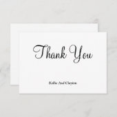 白/黒のサンキューカード (正面/裏面)