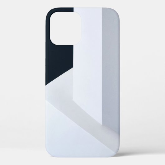 白、黒、グレーのイラストレーション Case-Mate iPhoneケース (裏面)