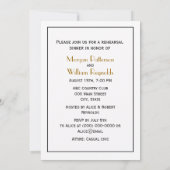 白 黒 円形 モノグラム フォント DIY 背景 招待状 (裏面)