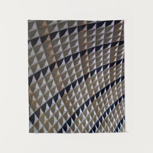 白、黒、茶色のエリアじゅうたん タペストリー (正面)