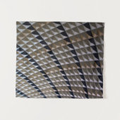 白、黒、茶色のエリアじゅうたん タペストリー (正面(横))