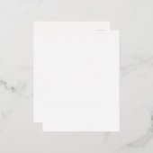 白#FFFFFFアクアヘイズ 箔シーズンポストカード (正面/裏面)