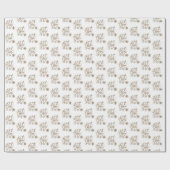 白|Let It Snow Crismas Rapping紙 ラッピングペーパー (フラット)