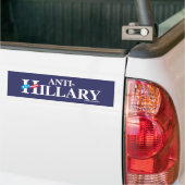 白.png ANTI-HILLARYの旗-アンチヒラリー- バンパーステッカー (トラック上)