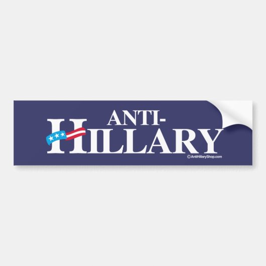 白.png ANTI-HILLARYの旗-アンチヒラリー- バンパーステッカー (正面)