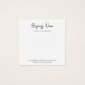 白Any Colorフォトカスタムイヤリングディスプレイカード (正面)