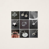 白Any Colorフォトカスタムイヤリングディスプレイカード (裏面)