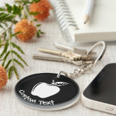 白Appleキーチェーン キーホルダー (正面右)