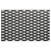 白B-2スピリットステルスボマーパターン黒 ファブリック (ファットクウォーター)