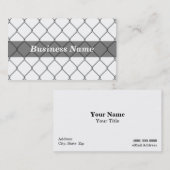 白BGに対するチェーンリンクフェンス 名刺 (正面/裏面)