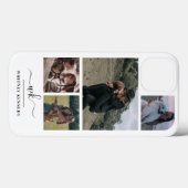 白Create Your Own 4 Photo Collage Monogram Case-Mate iPhoneケース (裏面 (横))