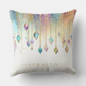 白ID1035の虹色ボホの宝石 クッション (裏面)