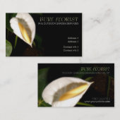 白LiLyガーデンフローリスト 名刺 (正面/裏面)