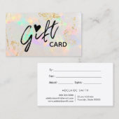 白opalギフト券カード 名刺 (正面/裏面)