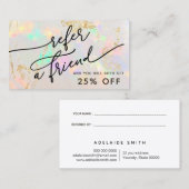 白opalテクスチャ参照カード 名刺 (正面/裏面)