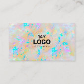 白opalテクスチャ名刺のロゴ 名刺 (正面)