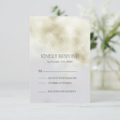 白Opal RSVPカード (スタンド正面)