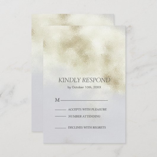 白Opal RSVPカード (正面/裏面)