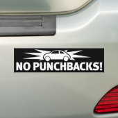 白Punchbuggy Punchbacks無し! バンパーステッカー (車上)