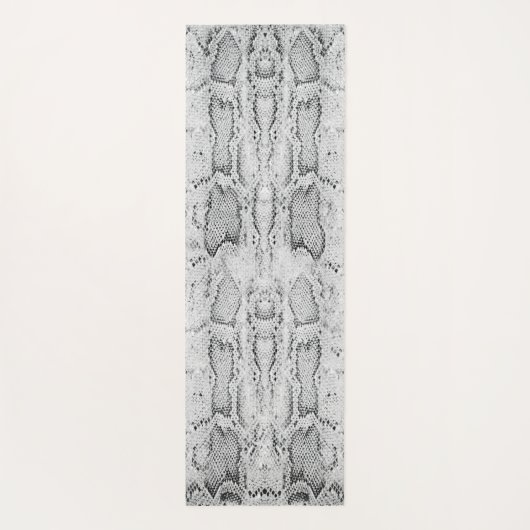 白Pythonスネークスキンプリントヨガマット ヨガマット (裏面)