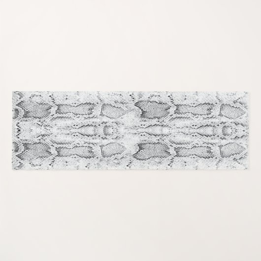 白Pythonスネークスキンプリントヨガマット ヨガマット (正面(横))