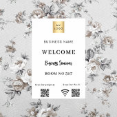 白QRコードビジネスロゴセミナールームWi-Fi ポスター
