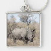 白Rhino キーホルダー (正面)