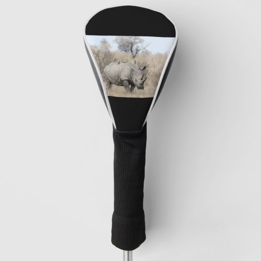 白Rhino ゴルフヘッドカバー (正面)