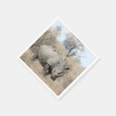 白Rhino スタンダードカクテルナプキン (角)