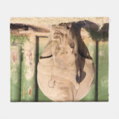 白Rhino フリースブランケット (正面(横))