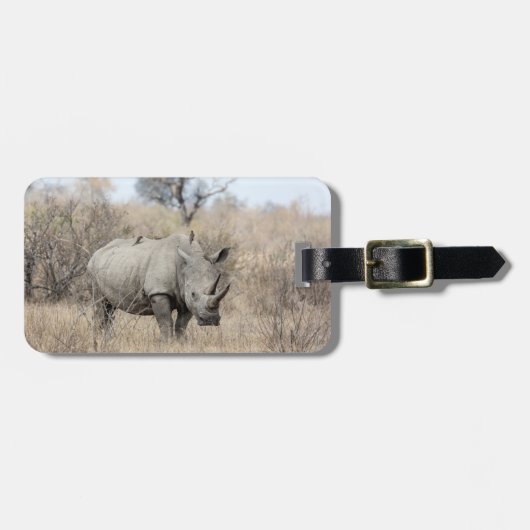 白Rhino ラゲッジタグ (正面横)