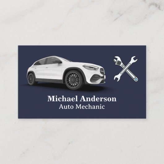 白SUV | レンチ 名刺 (正面)