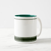 白Tレックス乗馬モンスタートラック恐竜の名前 ツートーンマグカップ (正面右)