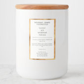 白W金ゴールドフェイク防水シャンプーボトルラベル フードラベル (正面)